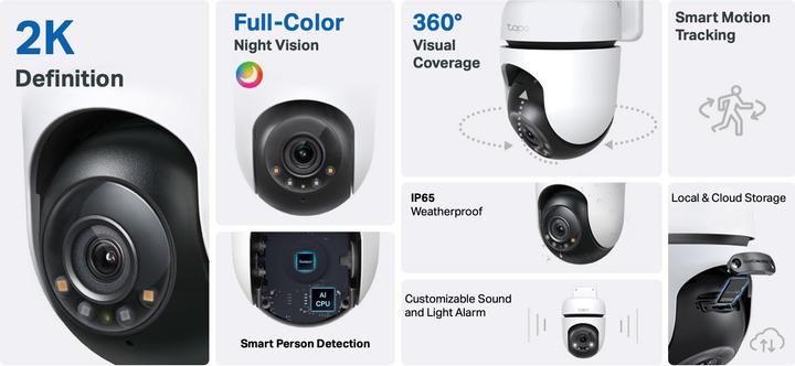 Actual product image TP-Link Tapo C510W 3MP 360° outdoor camera MicroSD (2304 x 1296 Pixels)