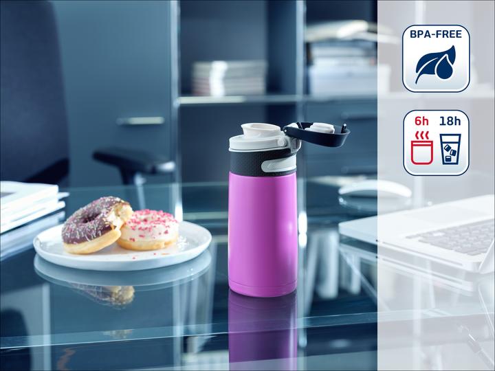 Produktbild Leifheit Isolierbecher Flip 350ml lila (0.35 l)