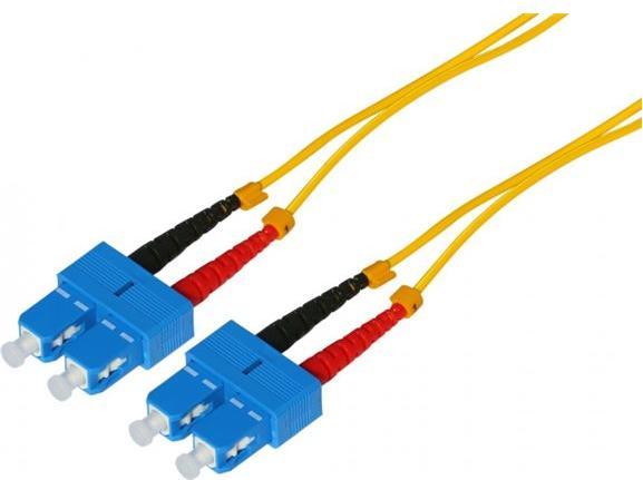 Immagine prodotto Tecline Cavo patch in fibra ottica HD, 9/125 µm, monomodale, fibra OS2, SC duplex maschio/maschio, giallo, (2 m)