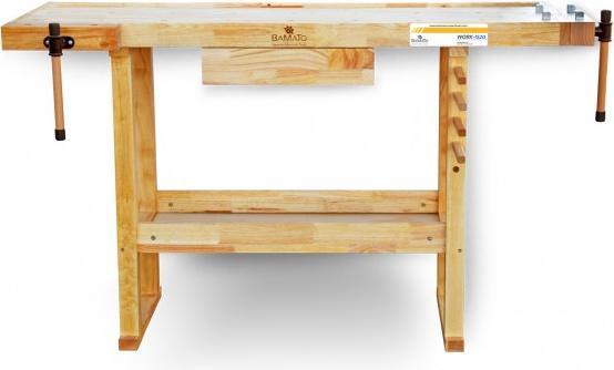 Actual product image Markmüller BAMATO - WORK-1520 solid wood workbench (62 cm, 152 cm)