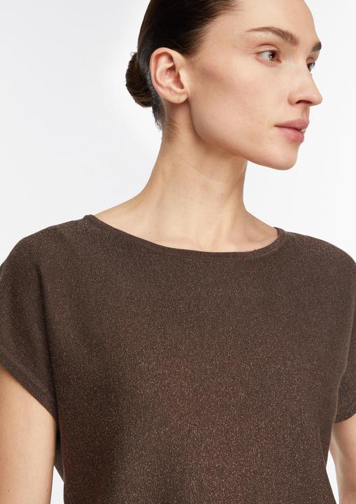 Image du produit Comma Allover-Glitzergarn-Pullover mit Cap-Sleeves (44)