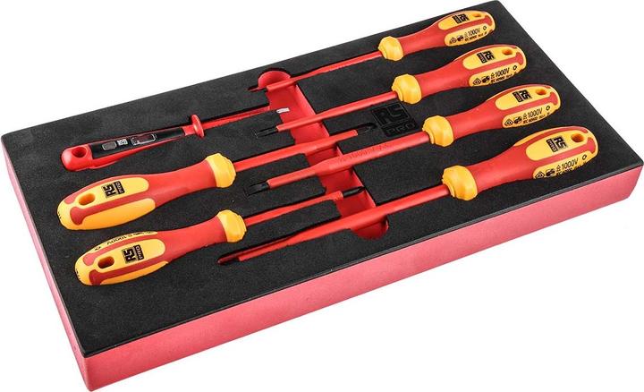 Produktbild RS PRO 7pc Insulated Slotted/PZ Screwdriver Set