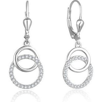 Beneto, Ohrringe, Stylish bronze earrings with zircons AGUC2707 (L)