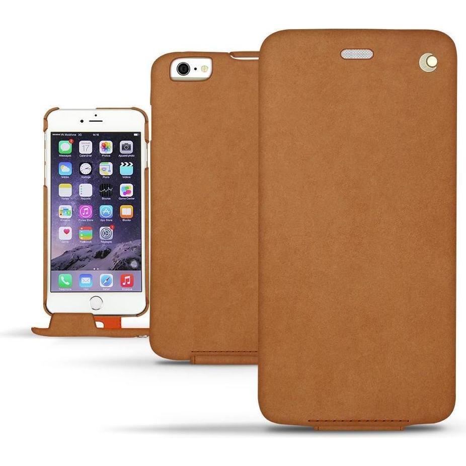 Noreve Lederschutzhülle vertikal (Apple iPhone 6 Plus), Smartphone Hülle, Orange