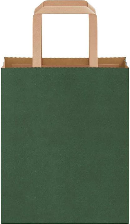 Image du produit VidaXL Sacs en papier kraft 250 pcs. avec anse Vert 18x8x22 cm Sac en papier (Pochette cadeau, 250 x)