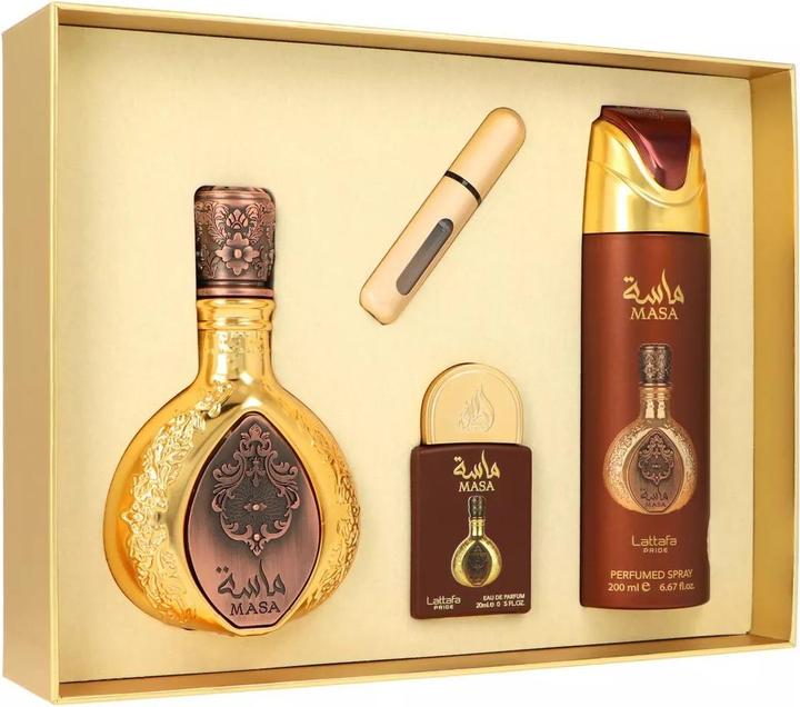 Image du produit Lattafa Pride Masa Gift Set Includes 100 Ml Eau De Parfum 20 Ml Eau De Parfum And 200 Ml Deodorant (Coffret de parfum)