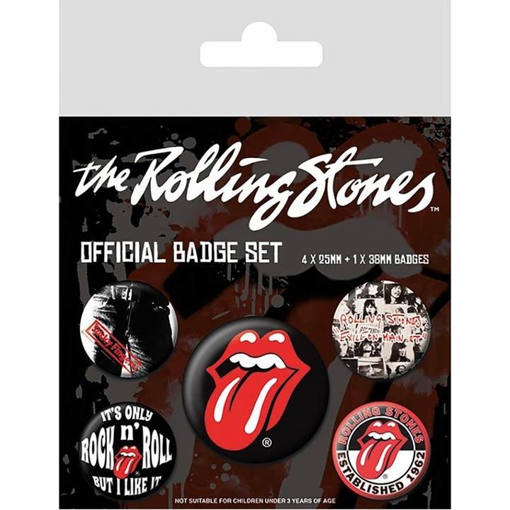 Immagine prodotto The Rolling Stones Set di badge classici (confezione da 5)