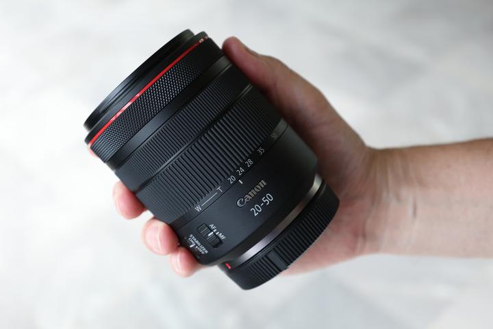 Actual product image Canon RF 20-50mm F4 L IS USM PZ (full size)