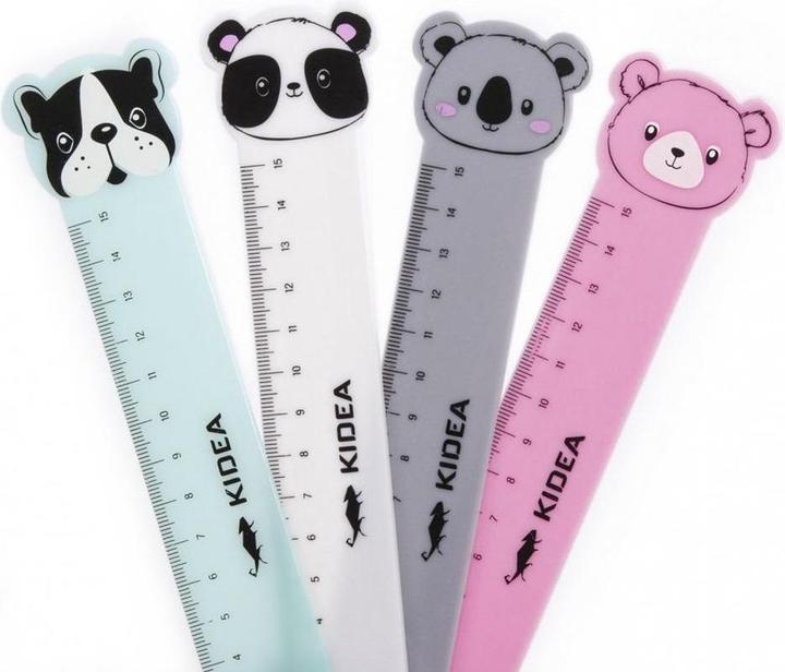 Kidea Lineal mit einer 15 cm grossen KIDEA-Figur (15 cm, Matières plastiques)