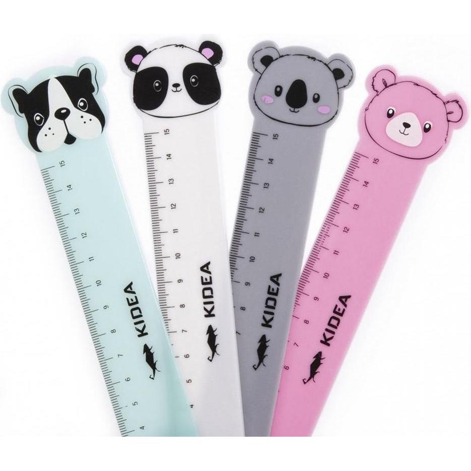 Kidea, Righello, Lineal mit einer 15 cm grossen KIDEA-Figur (15 cm)