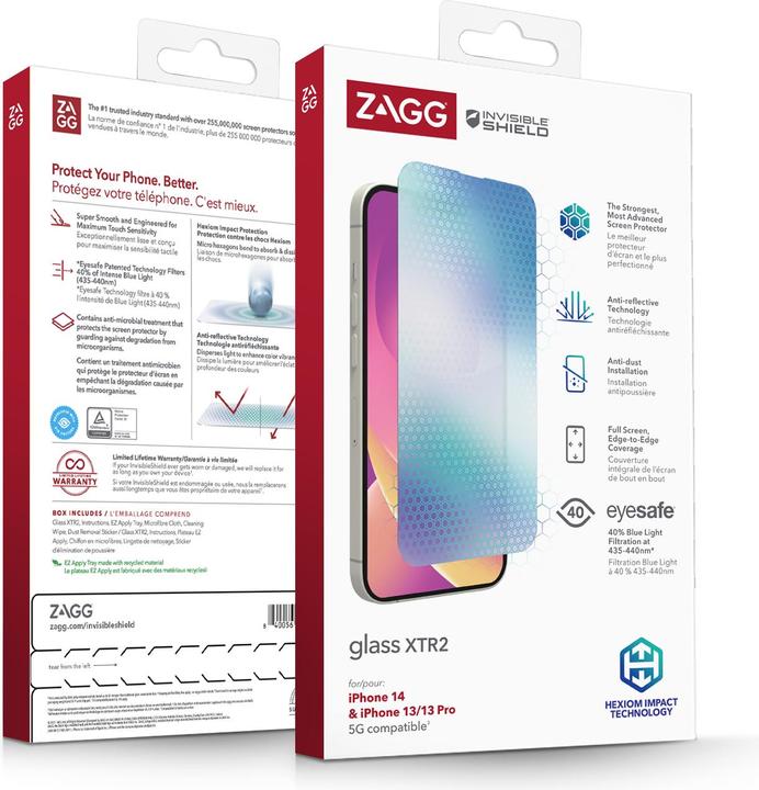 Produktbild Zagg Invisibleshield Glass Xtr Am (1 Stk., Apple iPhone 13)