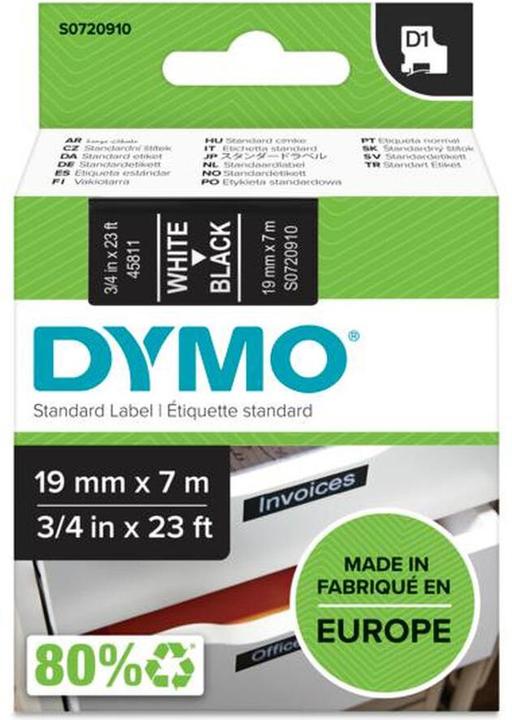 Produktbild Dymo Etikettenband (1.90 cm, Weiss)