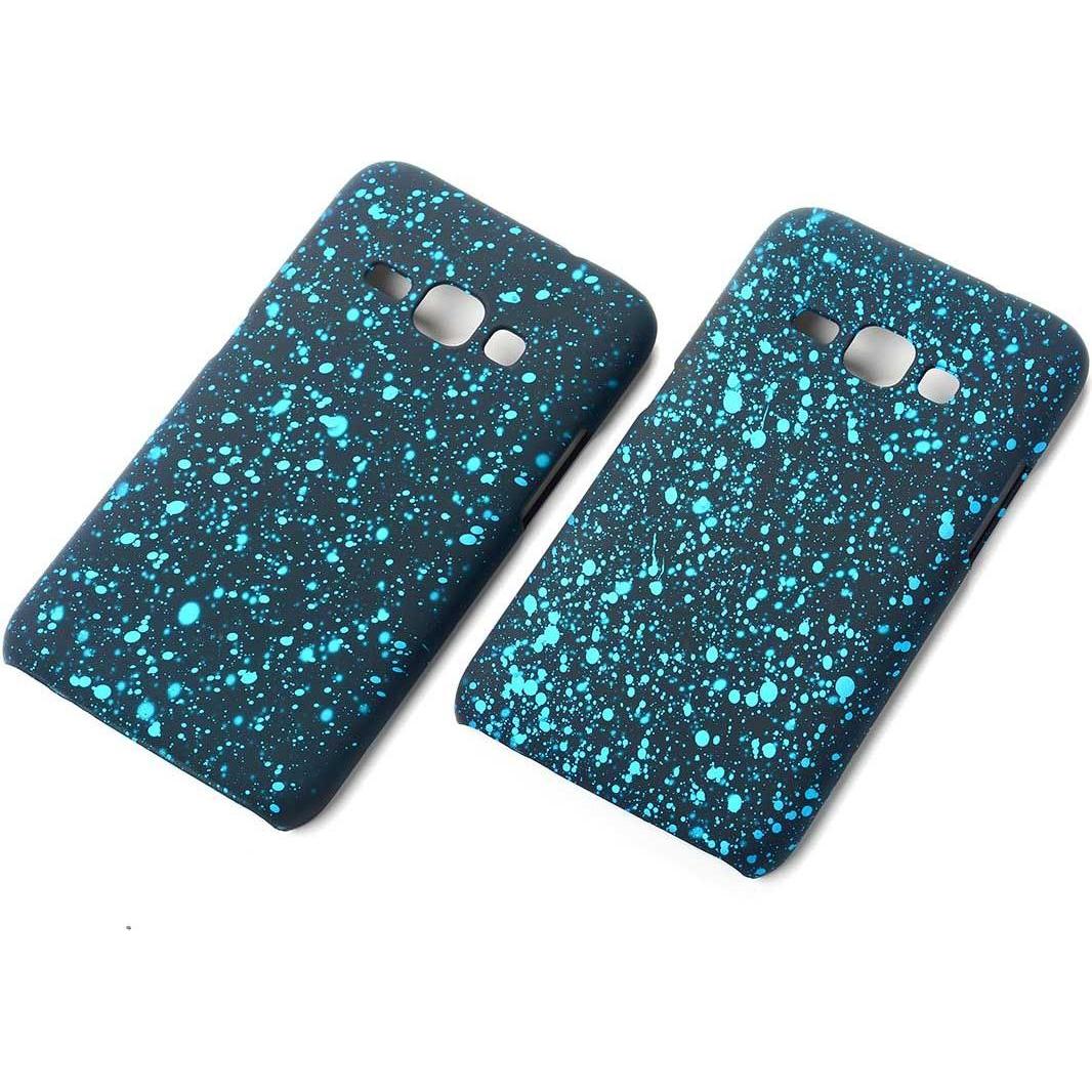 Thumbnail - König Design Handy Hülle Schutz Case Bumper Etuis für Samsung Galaxy J1 2016 3D Sterne Türkis (Samsung Galaxy J1 (2016))...