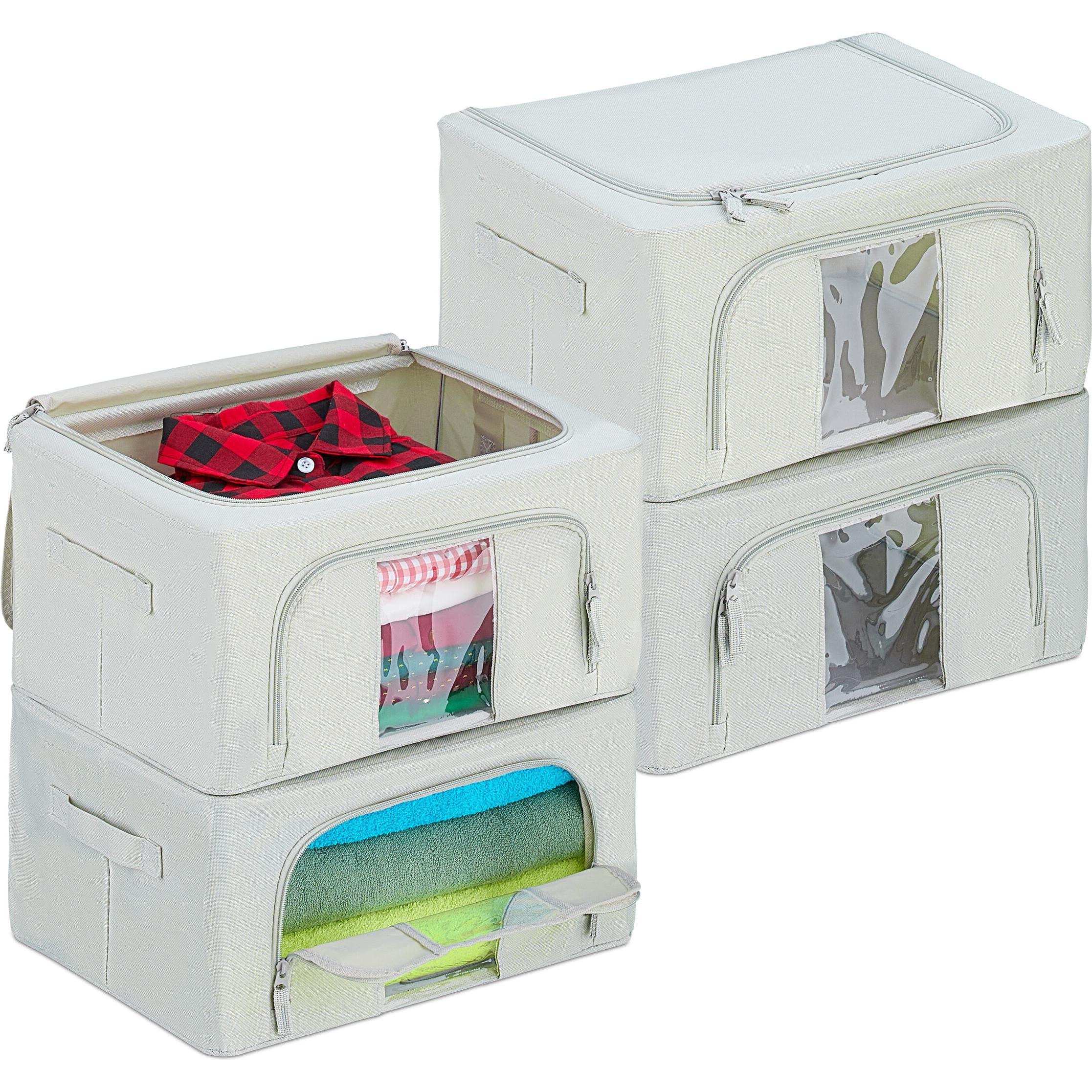 Relaxdays, Aufbewahrungsbox, Aufbewahrungstaschen-Set (40 x 30 x 20 cm, 100 l)