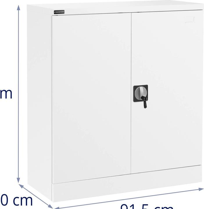 Produktbild Fromm & Starck Metallschrank 102cm Mehrzweckschrank weiss Aktenschrank abschliessbar Büroschrank (40 x 40 x 102 cm)