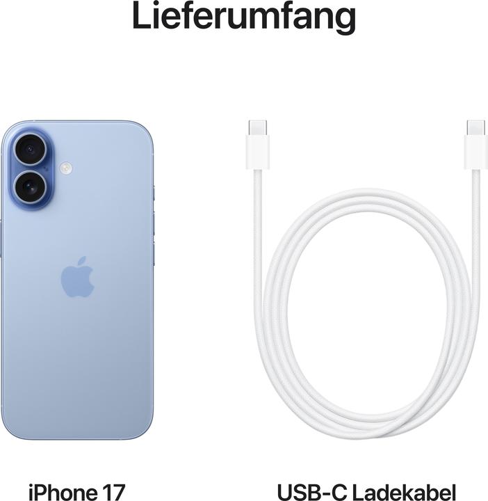 Produktbild Apple iPhone 17 (256 GB, Mist Blue, 6.30", Dual SIM, 5G)