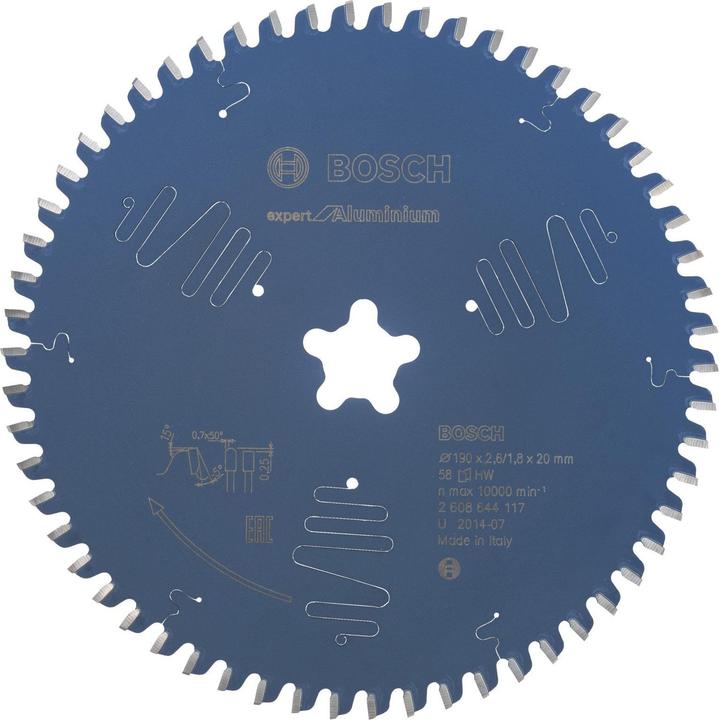 Actual product image Bosch Professional Zubehör Circular saw blade Expert for Aluminium, 190 x star x 2.6 mm, 58