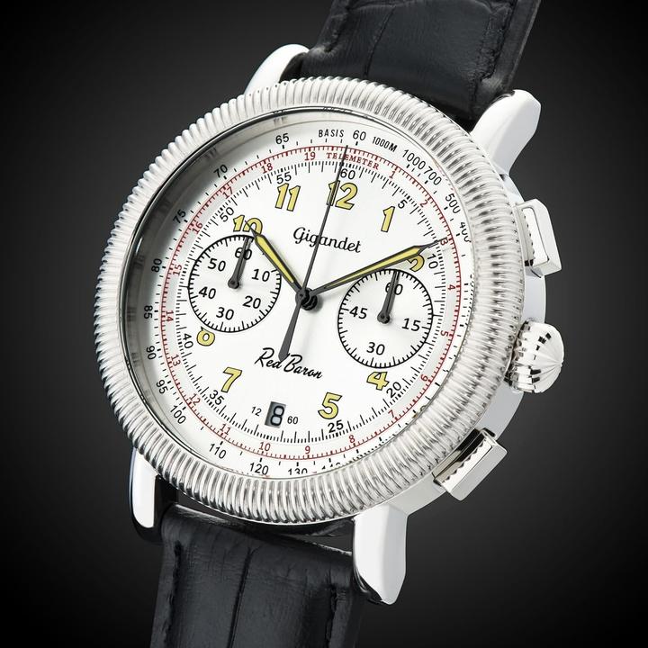 Image du produit Gigandet Chronographe pilote étanche 100 m avec tachymètre et verre minéral anti-reflet (Chronographe, Montre pilote)