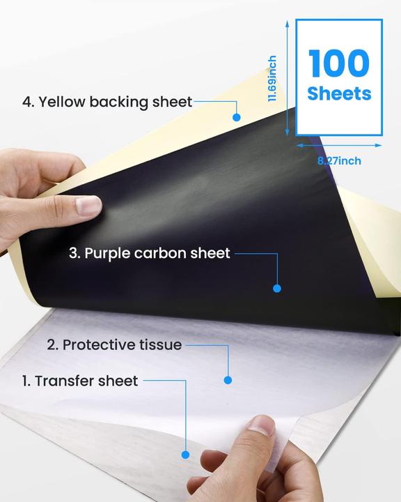 Actual product image Phomemo Tattoo Transferpapier A4 für M08F Drucker (100 Blatt)