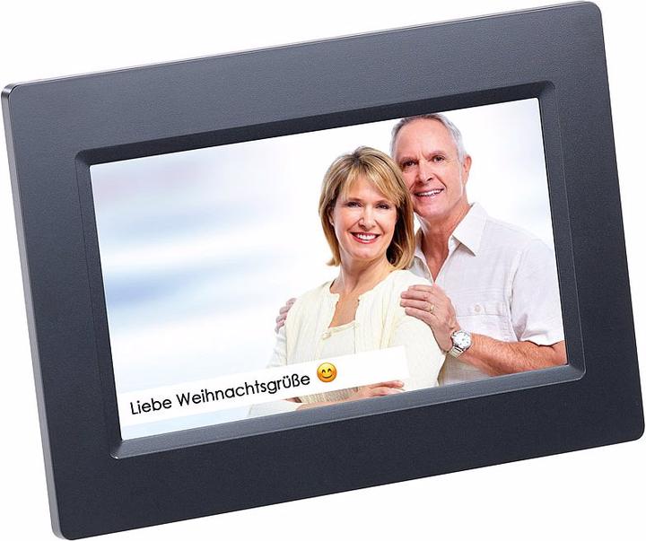 Actual product image Somikon WLAN picture frame with worldwide picture upload (7", 1024 x 600 pixels)