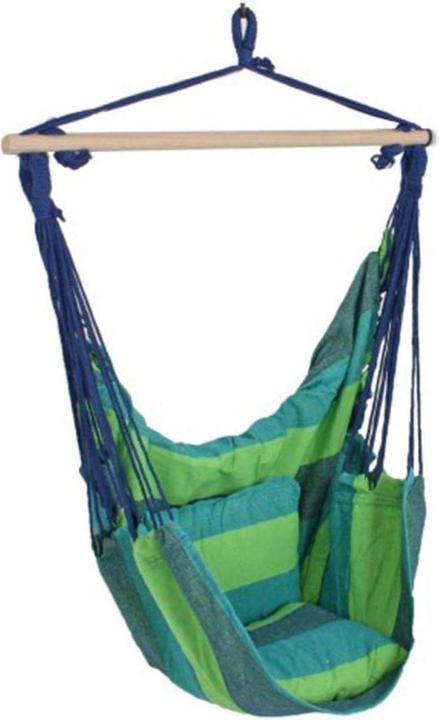 Actual product image Garden Pleasure Hammock chair TOBAGO blue/green Hammock chair (120 kg)