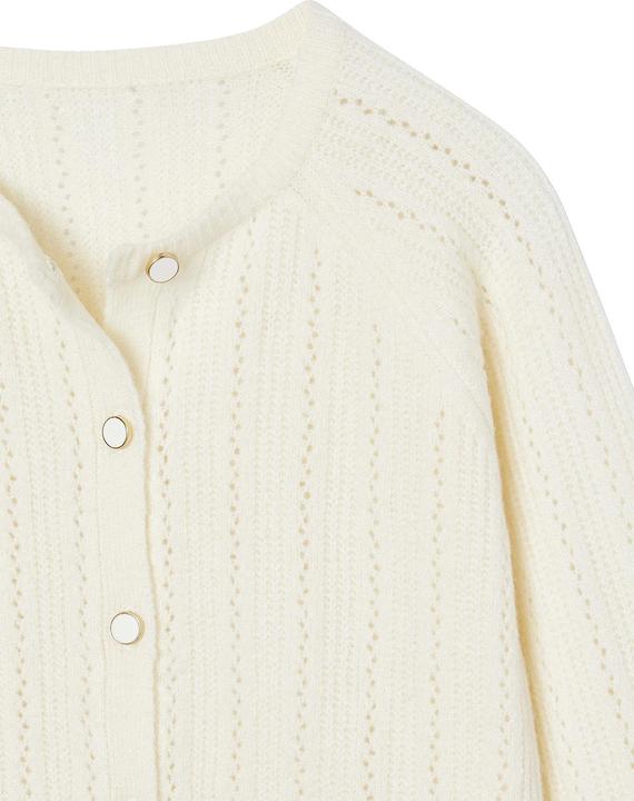 Actual product image Vertbaudet Fluffy girls' cardigan with ajour pattern (92)