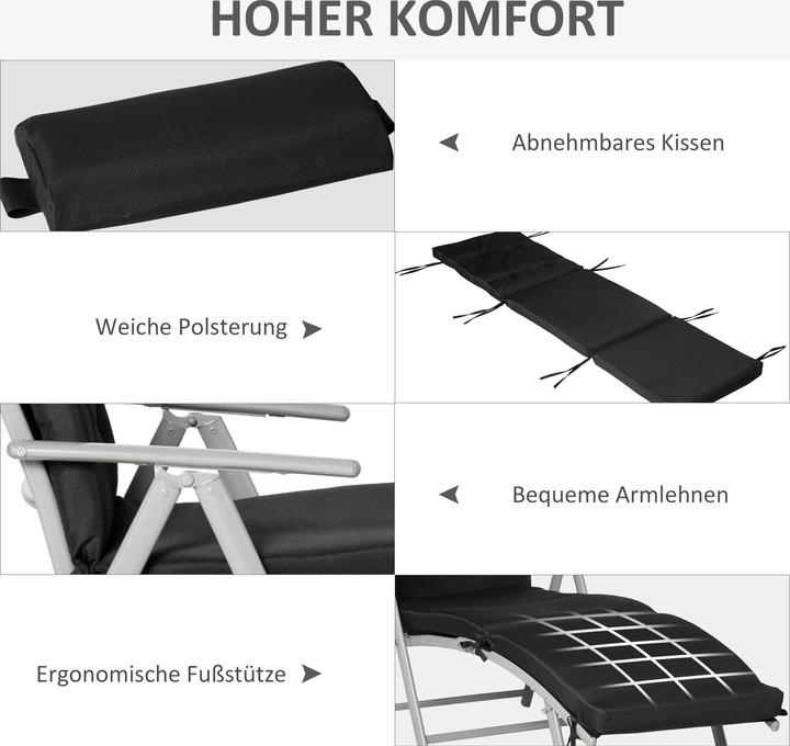 Actual product image Outsunny Sun lounger (180 cm)