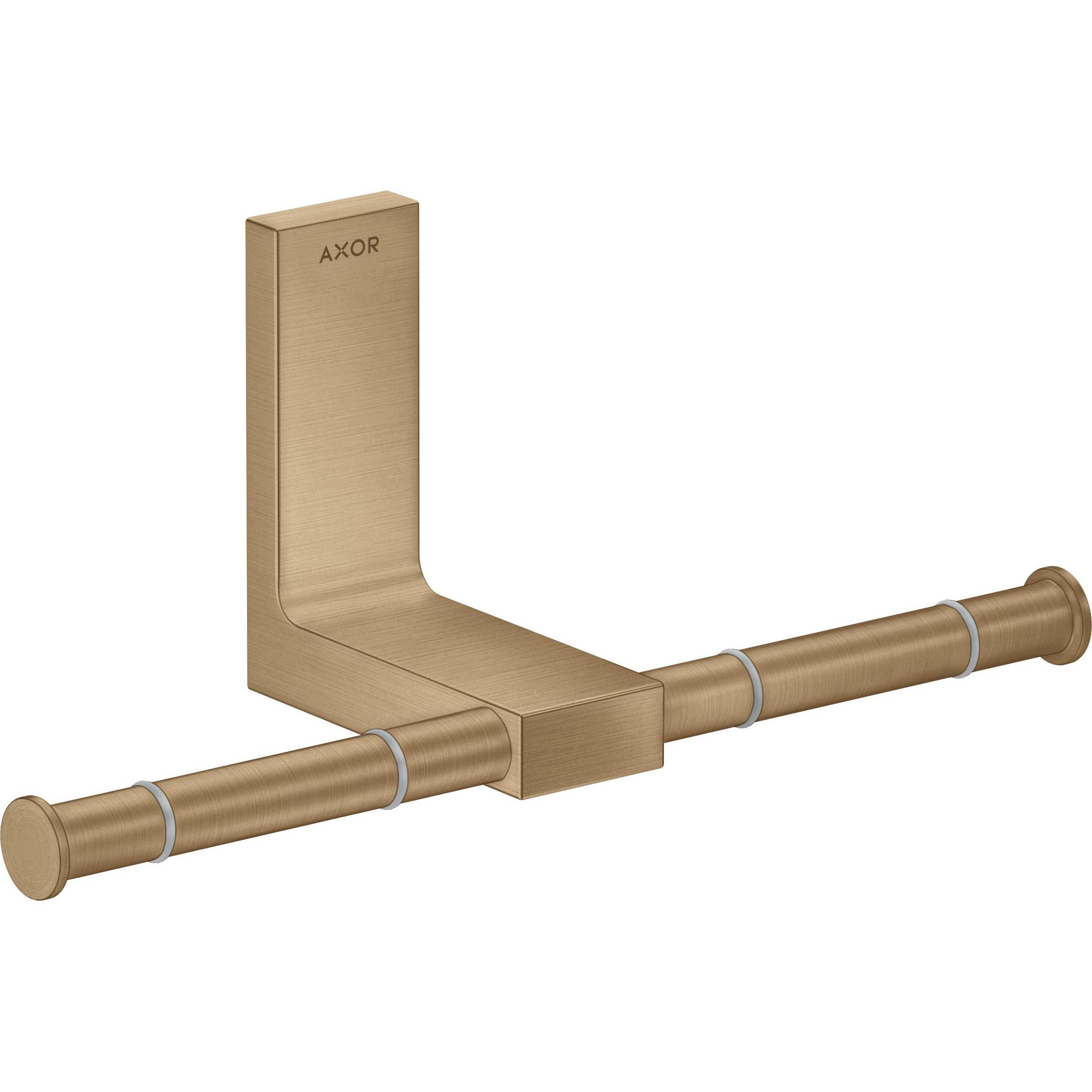hansgrohe, Toilettenpapierhalter, AXOR Universal Rectangular Toilettenpapierhalter, Metall, doppelt, 42657