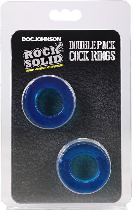 Produktbild Doc Johnson Double Pack Cockrings - Blue (4.30 cm)