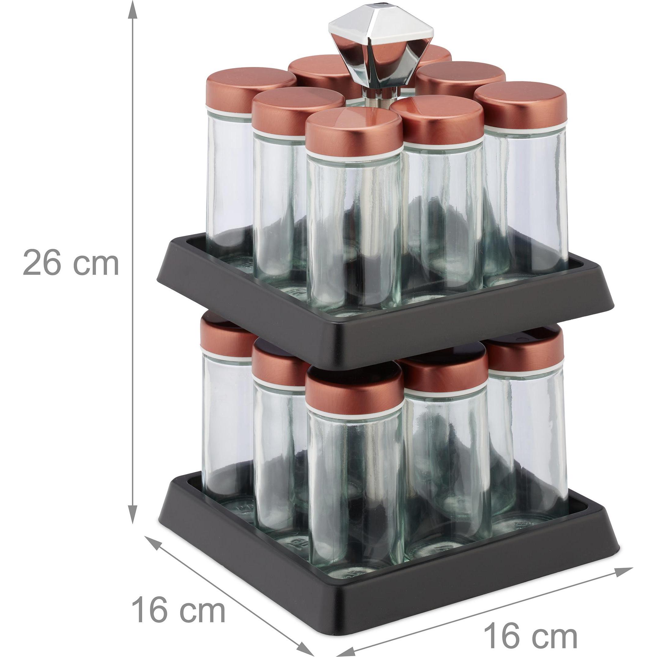 Thumbnail - Relaxdays 17 tlg. Gewürzregal, Küchen Organizer, Transparent