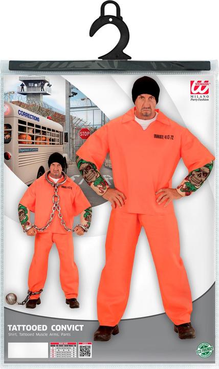Image du produit Widmann Kostüm Tätowierter Gefangener (M)
