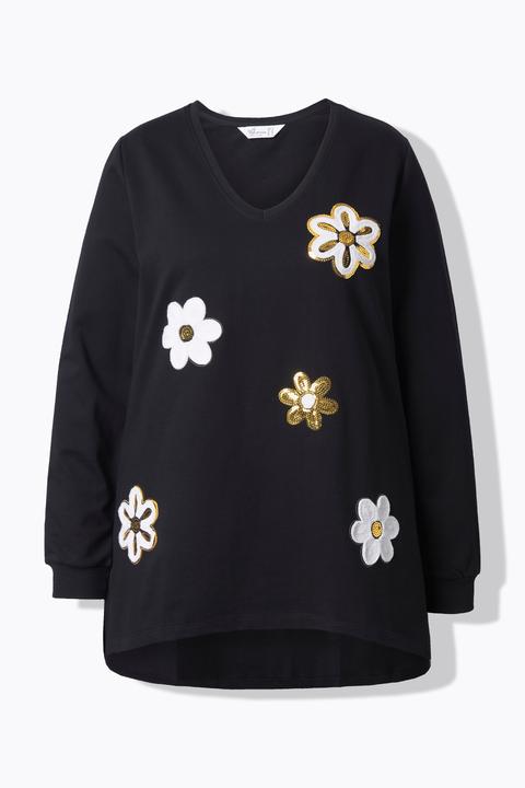 Produktbild Miamoda Sweatshirt, A-Linie, Blumen-Applikationen (56)