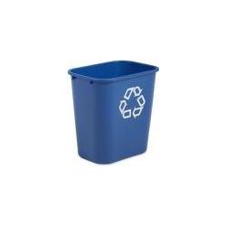 Rubbermaid Cestino per rifiuti, 26,6 litri, rettangolare, PE, blu, Pattumiera, Blu