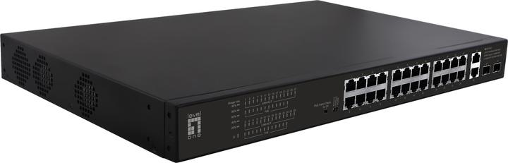 Actual product image LevelOne Switch 28x FE FGP-2831 2xGE 2xGSFP 802.3xPoE (28 ports)