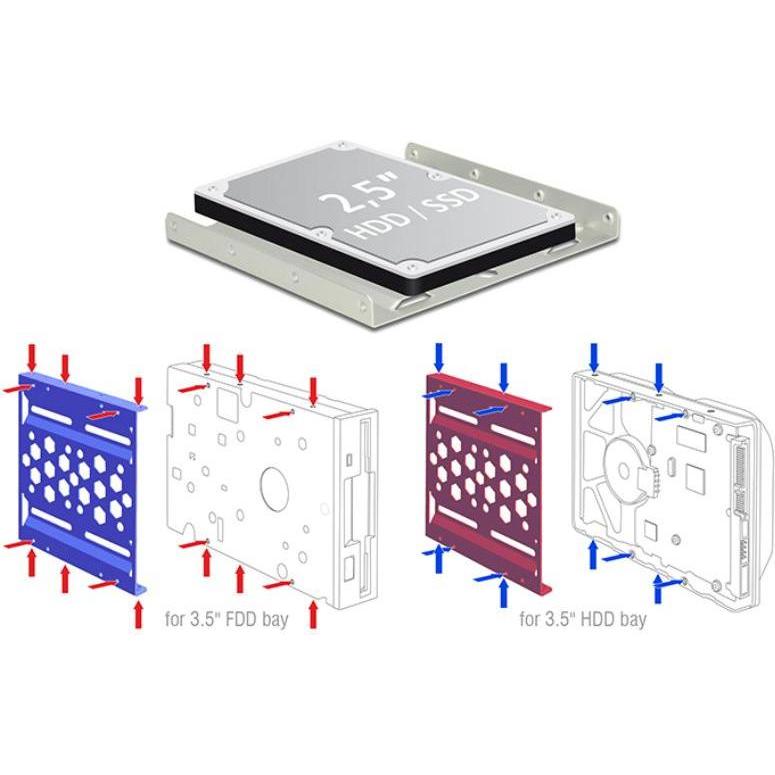 Thumbnail - Delock Installation Frame, SSD + Festplatte Zubehör