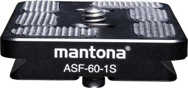 Actual product image mantona Fortress ASF-60-1S Quick Release Plate Arca-Swiss compatible, 60x44 mm, for e.g. Fortress Ball... (Tripod quick-release plate)