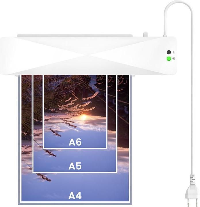 Produktbild Savio LR-01/W Laminiergerät Kalt-/Warmlaminator 320 mm/min Weiss (125 µm, A4)