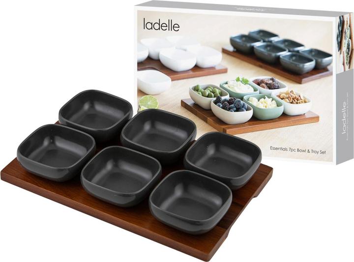 Actual product image Ladelle ESSENTIALS Schalenset anthrazit 7tlg