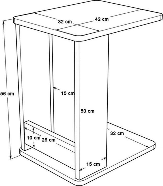 Actual product image Skye Decor MIN1-CO Side Table (55 x 32 x 42 cm)