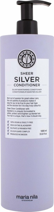 Actual product image Maria Nila Care & Style - Sheer Silver Conditioner (1000 ml)