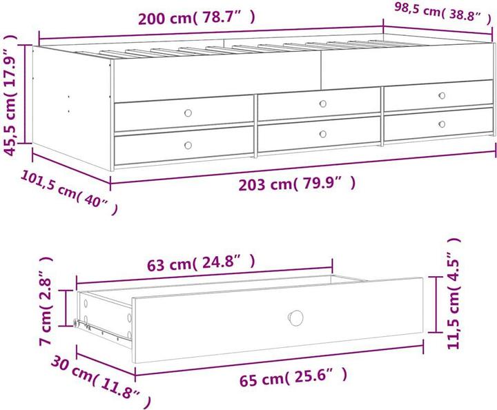 Image du produit vidaXL Tagesbett (100 x 200 cm)