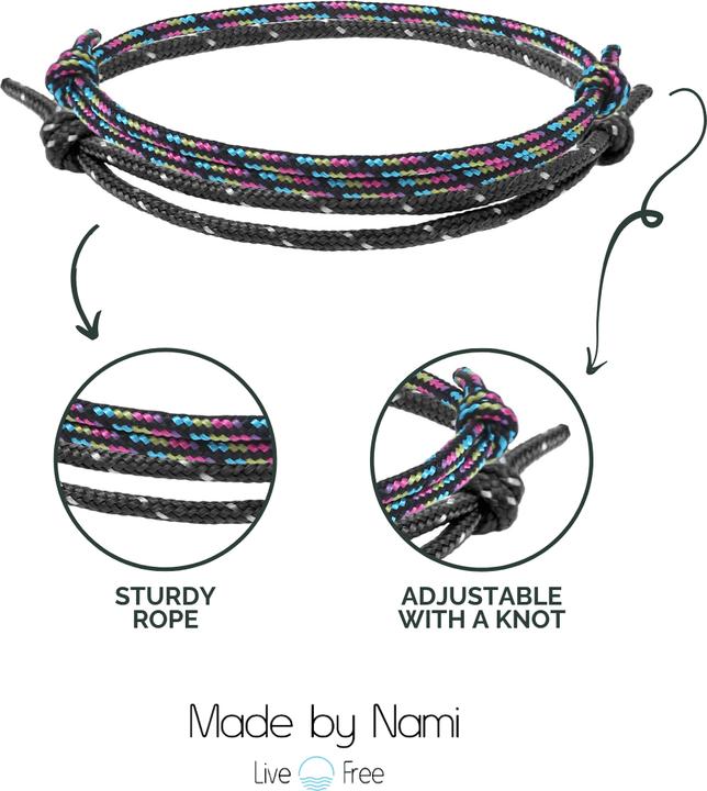 Immagine prodotto Made by Nami Surfer Armband Set (Corda da vela, Cotone)