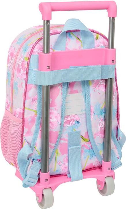 Immagine prodotto Barbie School Rucksack with Wheels Painterly Pink Sky blue 26 x 11 x 67 cm 26 x 34 x 11 cm