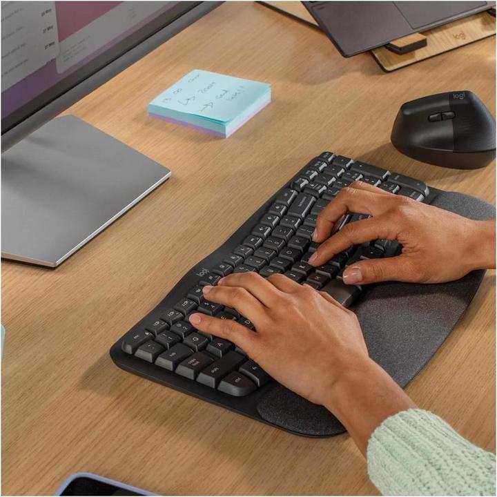 Image du produit Logitech Wave Keysergonomic Kb Graphite (ING. Int., Sans fil)