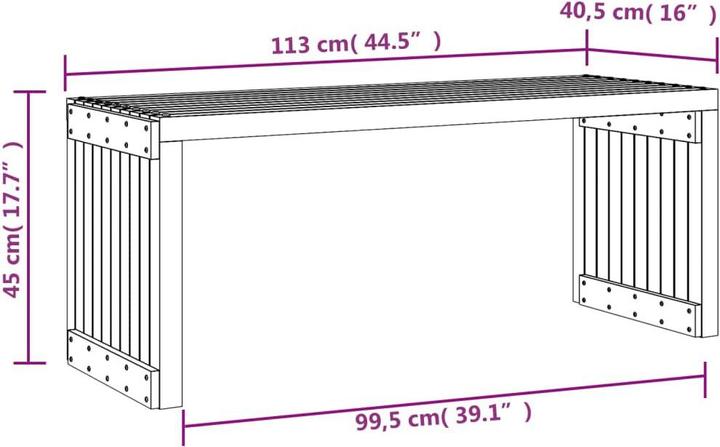 Produktbild vidaXL Gartenbank