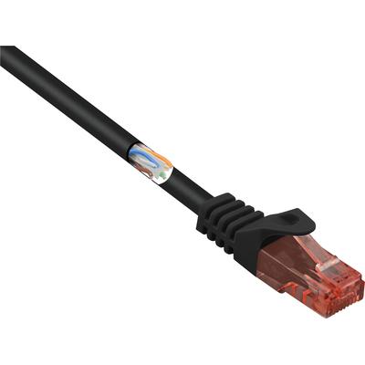 Renkforce RJ45 Netzwerkkabel, Patchkabel CAT 6 U/UTP 1.00 m Schwarz mit Rastnas (U/UTP, CAT6, 1 m), Netzwerkkabel