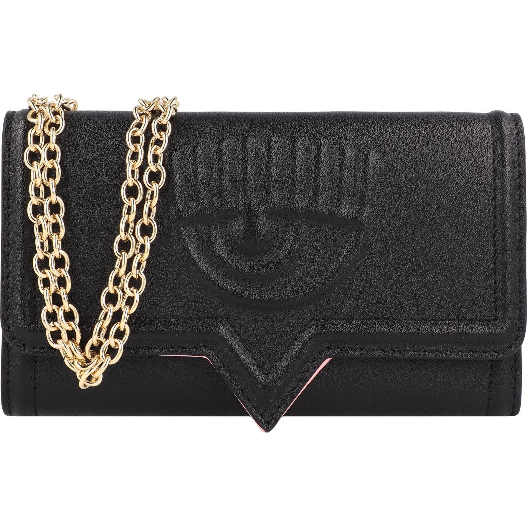 Chiara Ferragni, Damen, Portemonnaie, Eyelike Bags Clutch Geldbörse 17 cm, Schwarz