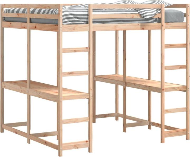 Produktbild vidaXL Hochbett mit Schreibtisch & Leiter (160 x 200 cm)