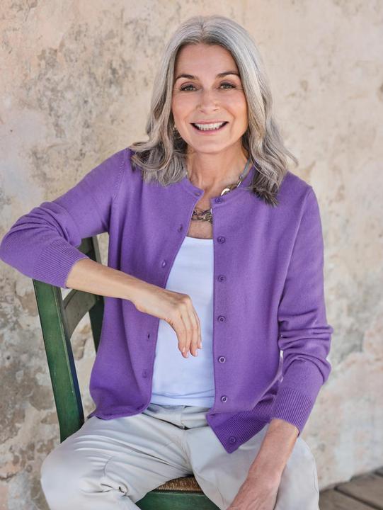 Produktbild Woolovers Strickjacke Rundhalsausschnitt Kaschmir Klassisch (S)