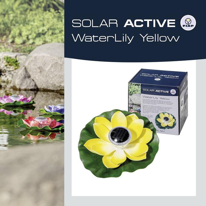 Image du produit Fiap 3206-3 SOLAR ACTIVE WaterLily Yellow Solar-Dekoleuchte LED LED fest eing (IP65)